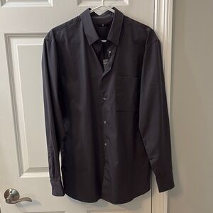 Uniqlo Black Casual Button Down Shirt with Classic Design